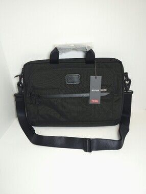 Tumi Alpha Laptop Bag Carry Case 15 Inch NEW Ballistic Black